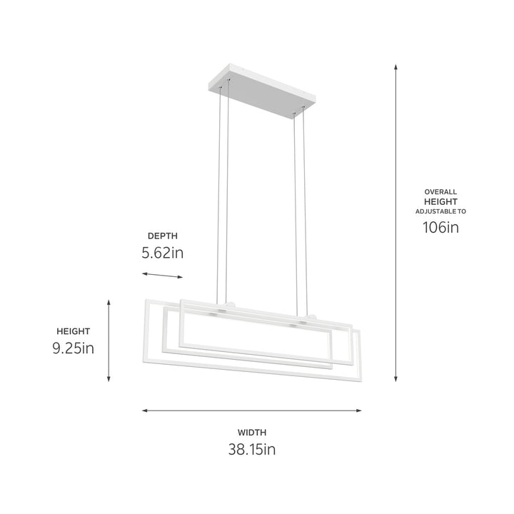 Kichler Canada - 84322WH - LED Linear Chandelier - Jestin - White