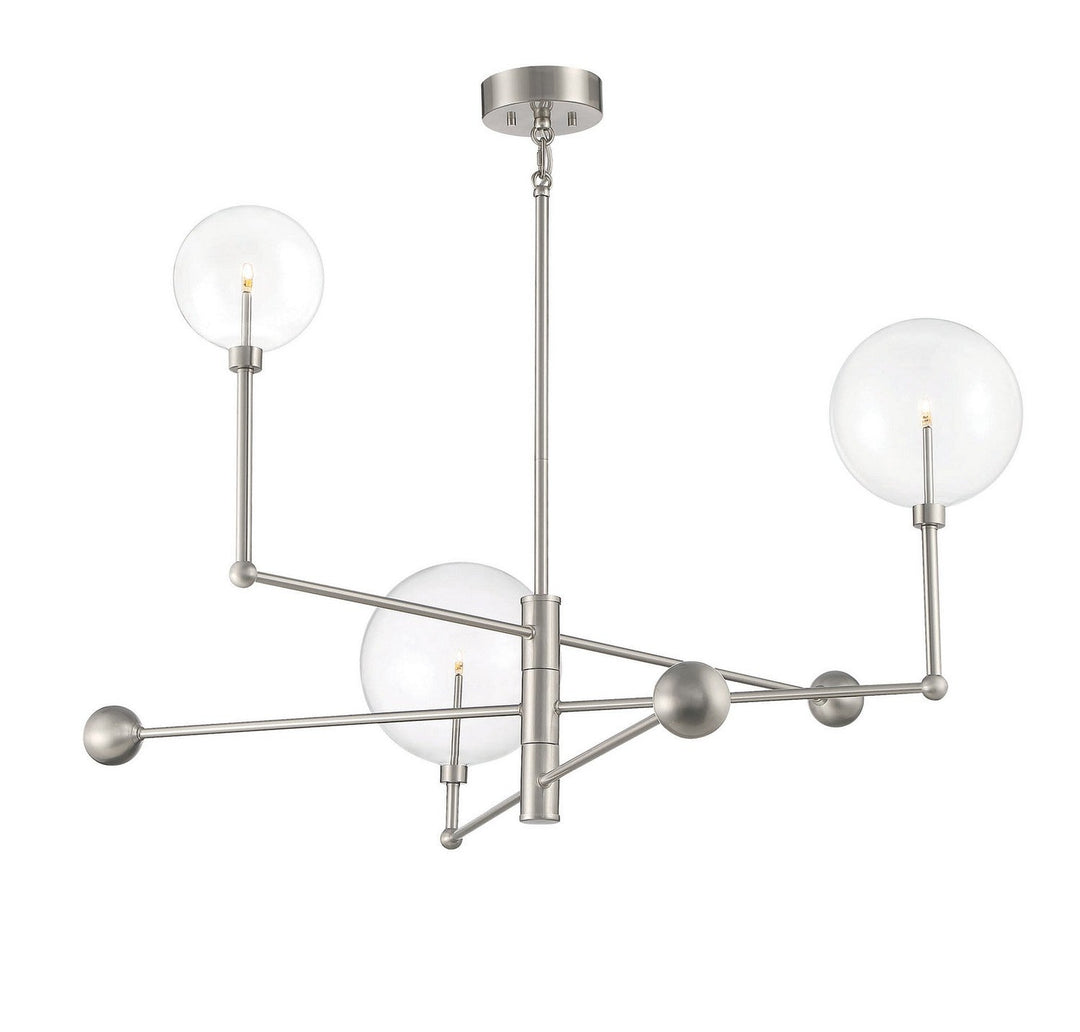 Meridian - M100100BN - LED Chandelier - Brushed Nickel
