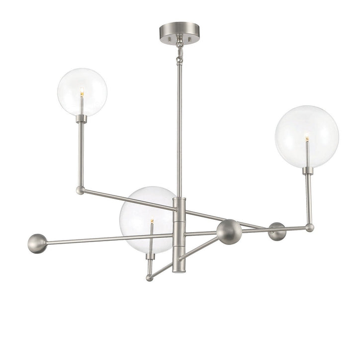 Meridian - M100100BN - LED Chandelier - Brushed Nickel