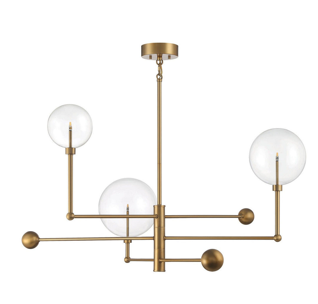 Meridian - M100100NB - LED Chandelier - Natural Brass