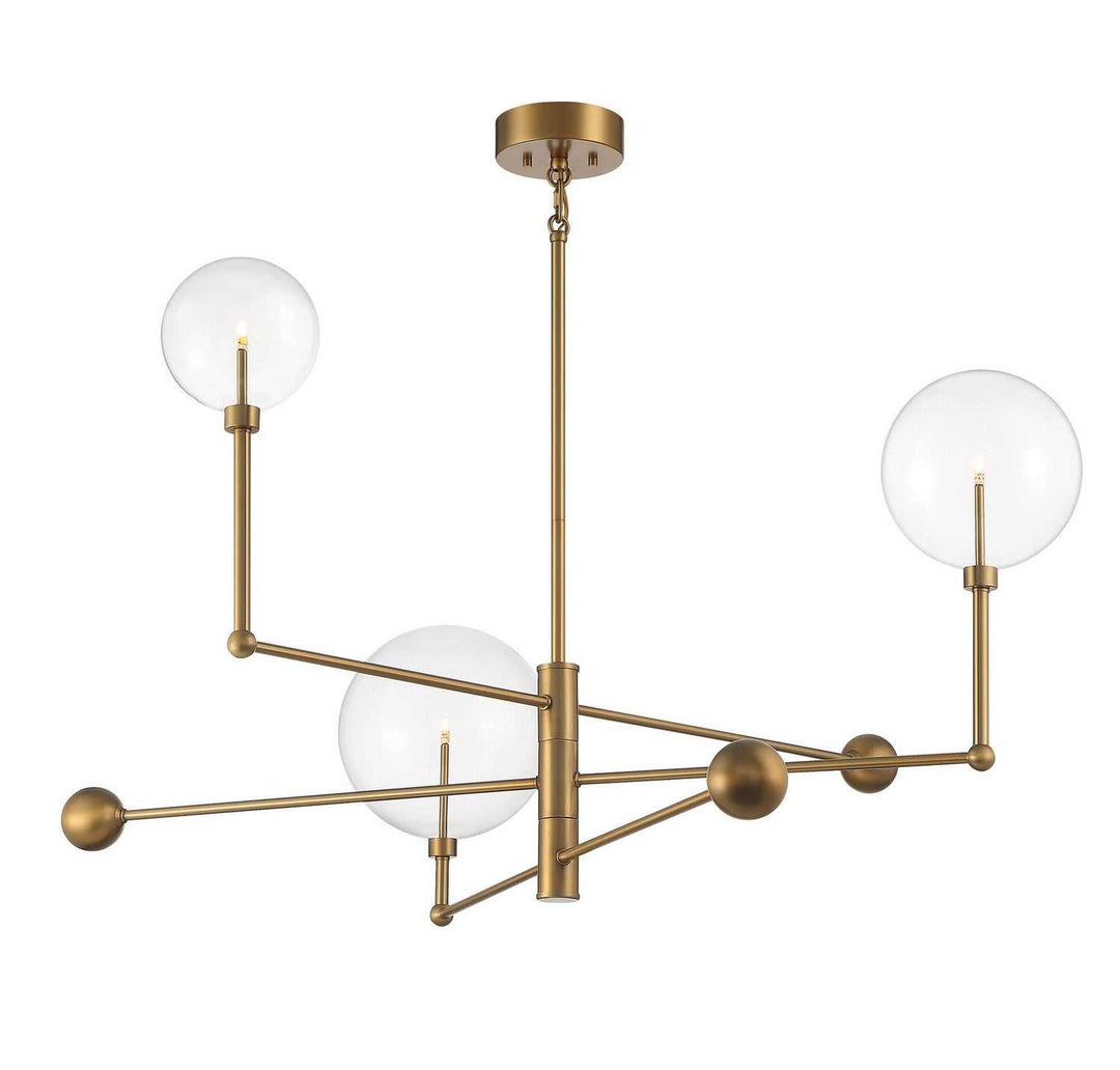 Meridian - M100100NB - LED Chandelier - Natural Brass