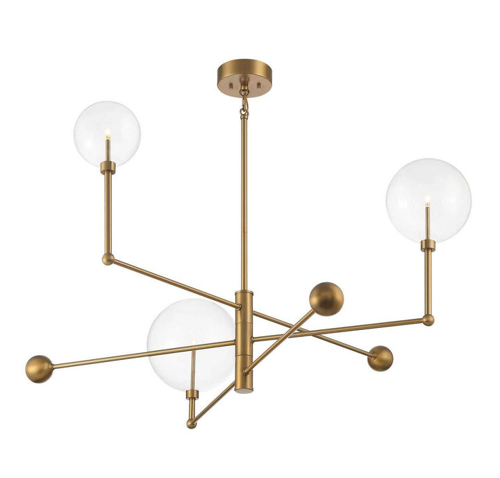 Meridian - M100100NB - LED Chandelier - Natural Brass