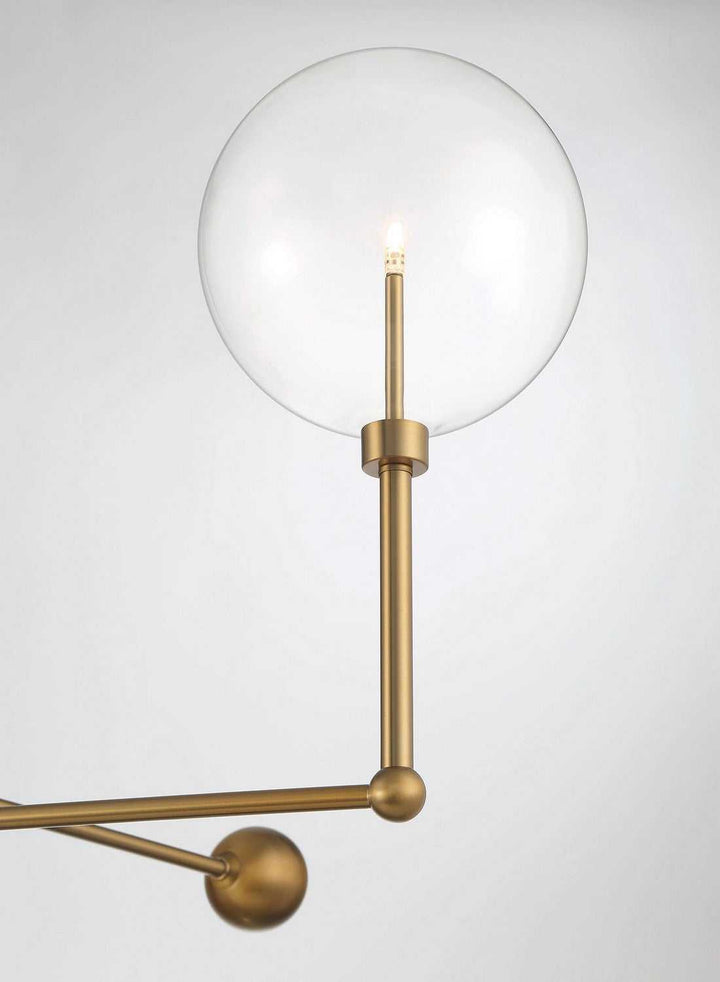 Meridian - M100100NB - LED Chandelier - Natural Brass