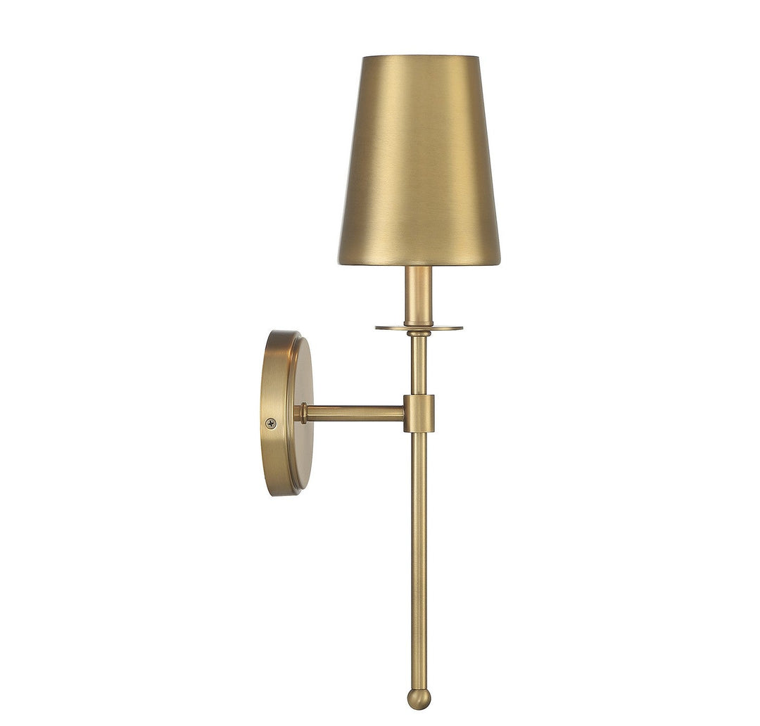Meridian - M90084NB - One Light Wall Sconce - Natural Brass