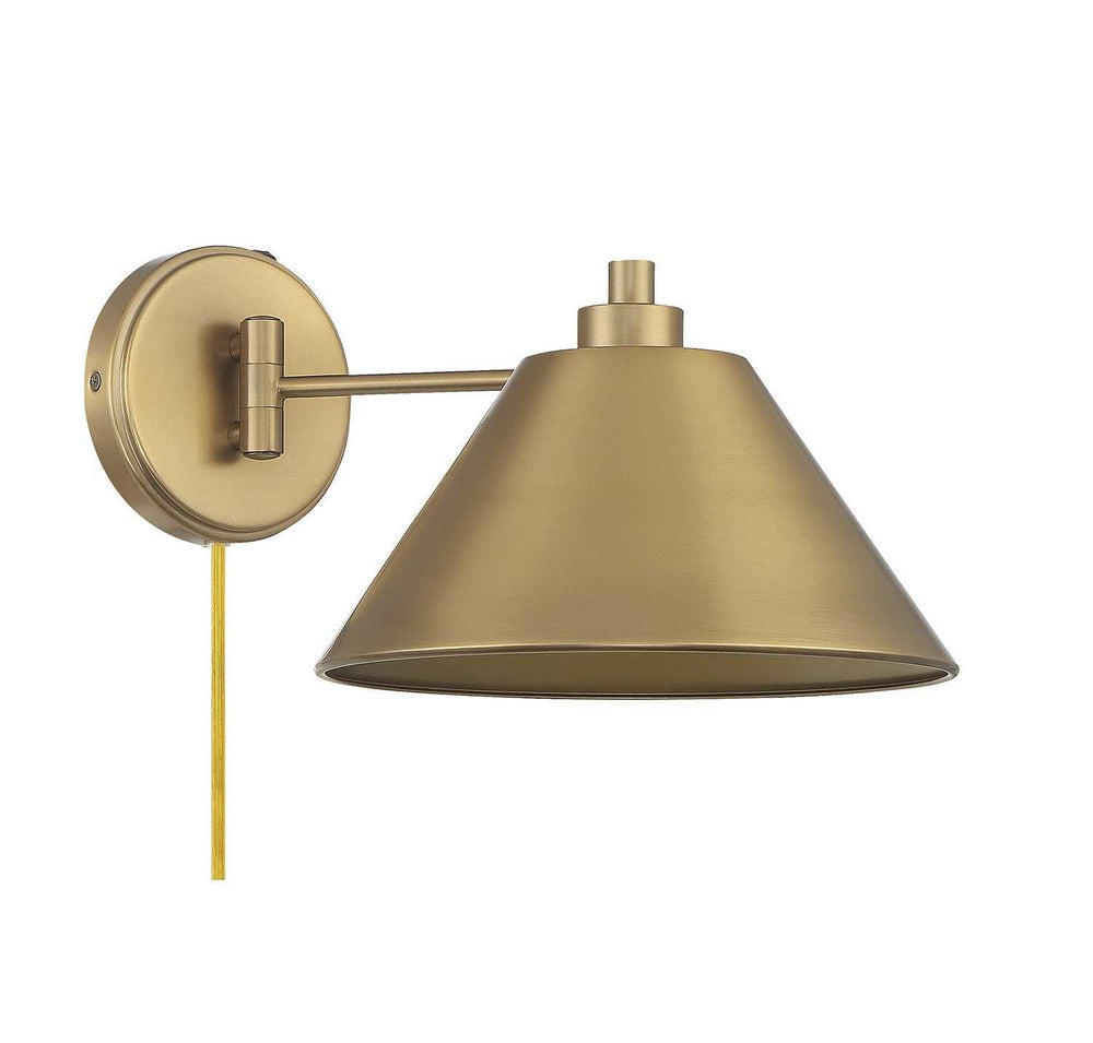 Meridian - M90086NB - One Light Wall Sconce - Natural Brass