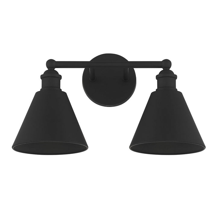 Meridian - M80063MBK - Two Light Bathroom Vanity Light - Matte Black