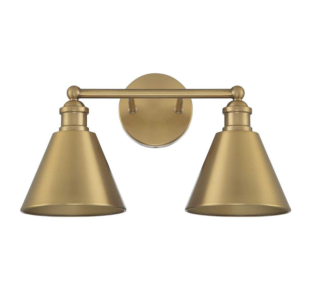 Meridian - M80063NB - Two Light Bathroom Vanity Light - Natural Brass