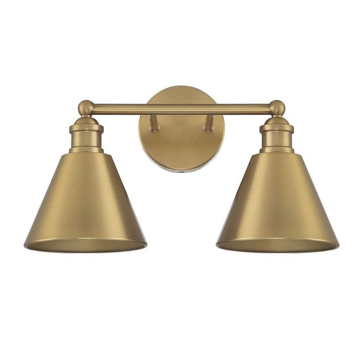 Meridian - M80063NB - Two Light Bathroom Vanity Light - Natural Brass