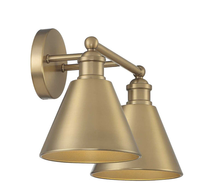 Meridian - M80063NB - Two Light Bathroom Vanity Light - Natural Brass