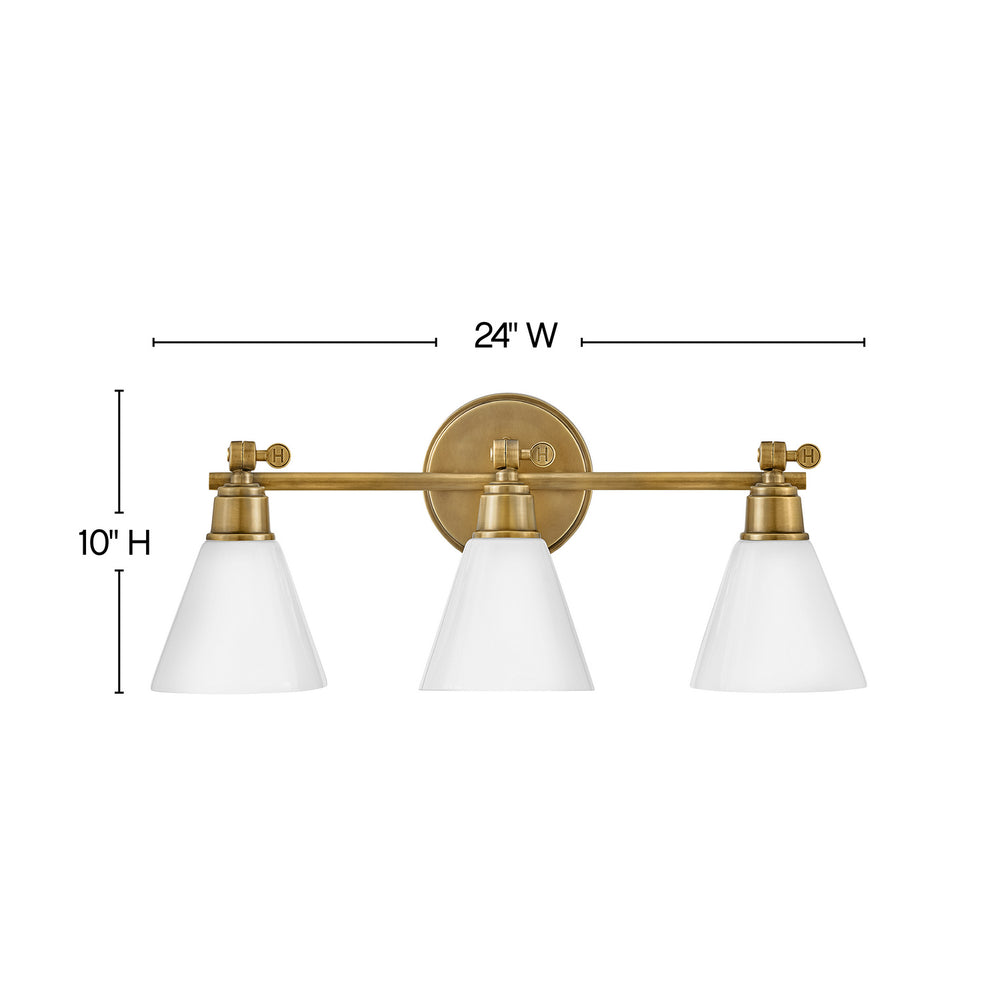 Hinkley Canada - 51183HB - LED Vanity - Arti - Heritage Brass