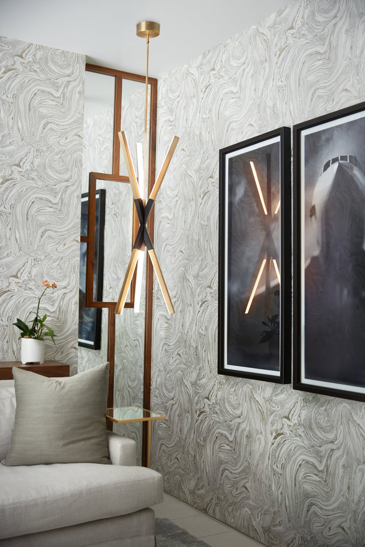 Fredrick Ramond Canada - FR30617LCB - LED Pendant - Rae - Lacquered Brass