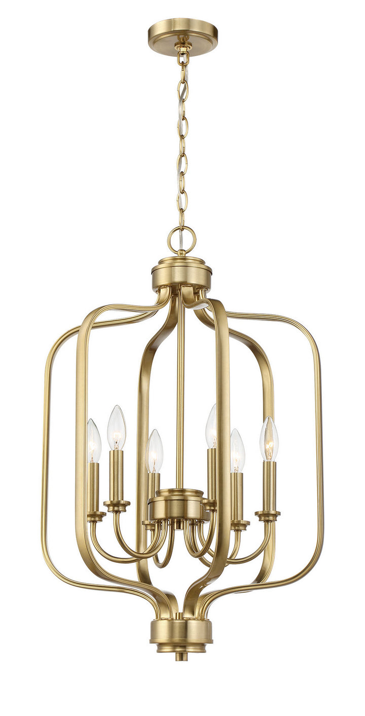 Craftmade Canada - 50536-SB - Six Light Foyer Chandelier - Bolden - Satin Brass