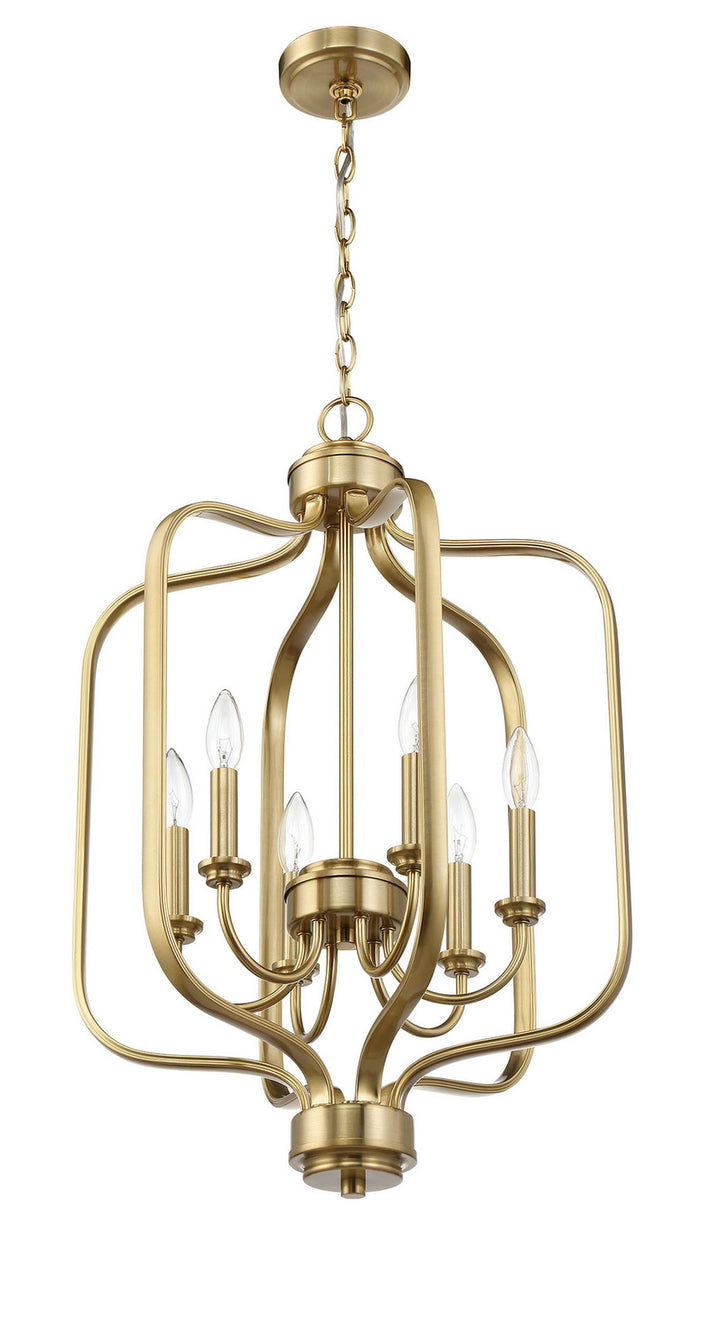 Craftmade Canada - 50536-SB - Six Light Foyer Chandelier - Bolden - Satin Brass