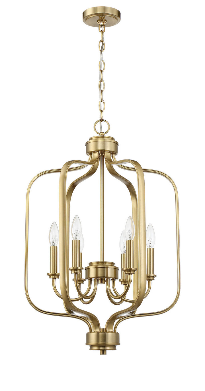Craftmade Canada - 50536-SB - Six Light Foyer Chandelier - Bolden - Satin Brass