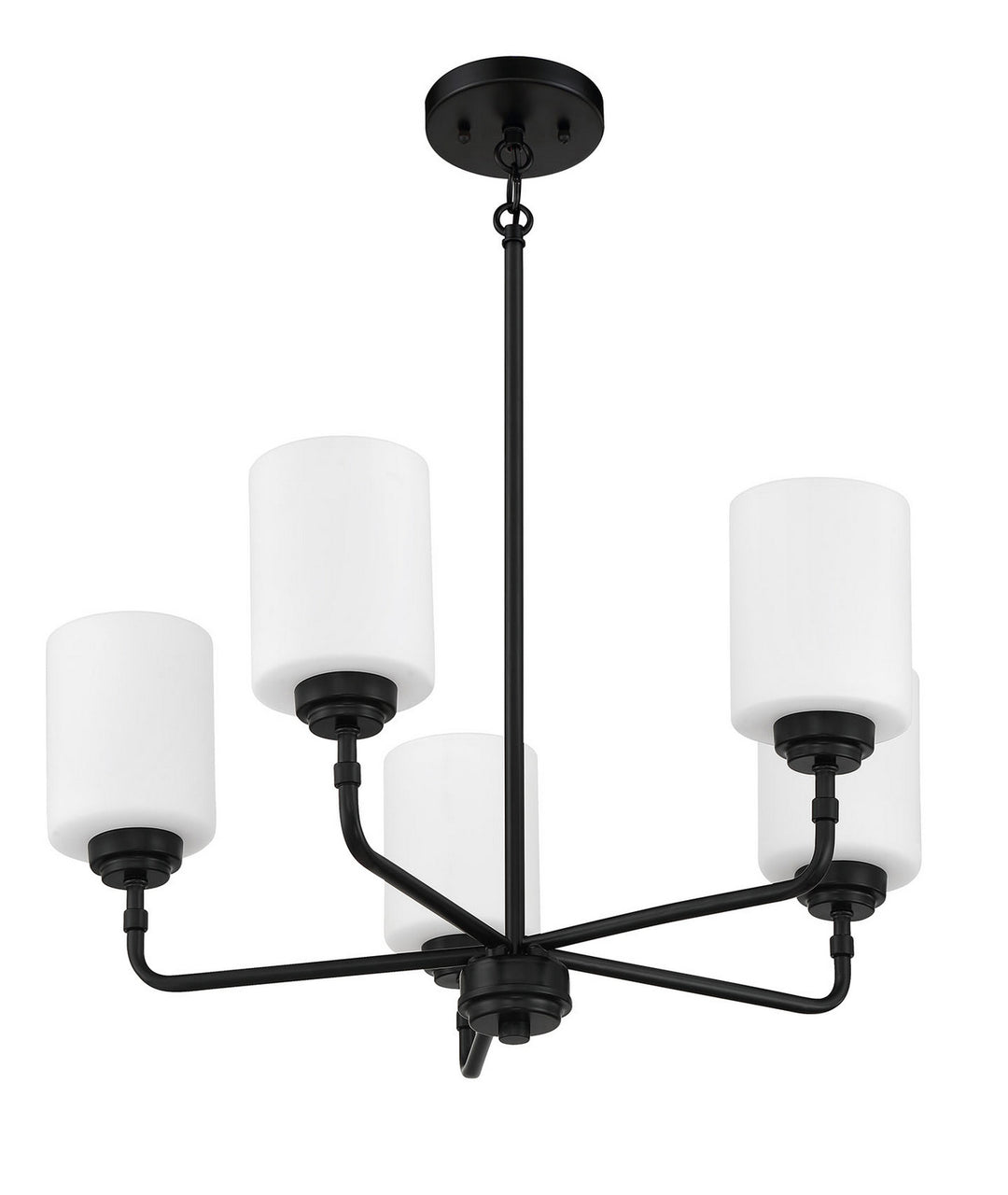 Craftmade Canada - 56025-FB - Five Light Chandelier - Stowe - Flat Black