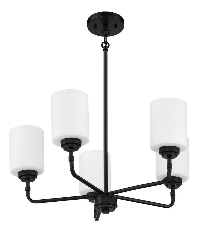 Craftmade Canada - 56025-FB - Five Light Chandelier - Stowe - Flat Black