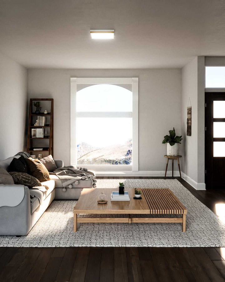 Alora Canada - FM553214AGWH - LED Flush Mount - Sydney - Aged Gold/White