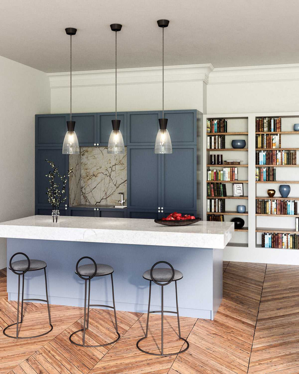 Alora Canada - PD534007MBCL - One Light Pendant - Arlo - Clear Glass/Matte Black