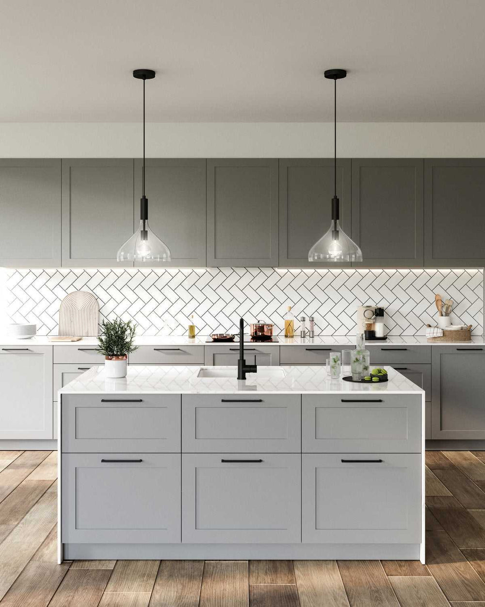 Alora Canada - PD532312MBCL - One Light Pendant - Belleview - Clear Glass/Matte Black