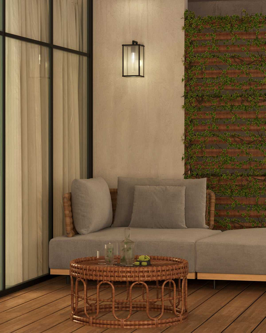 Alora Canada - EW652505BKCL - One Light Exterior Wall Mount - Brentwood - Clear Glass/Textured Black