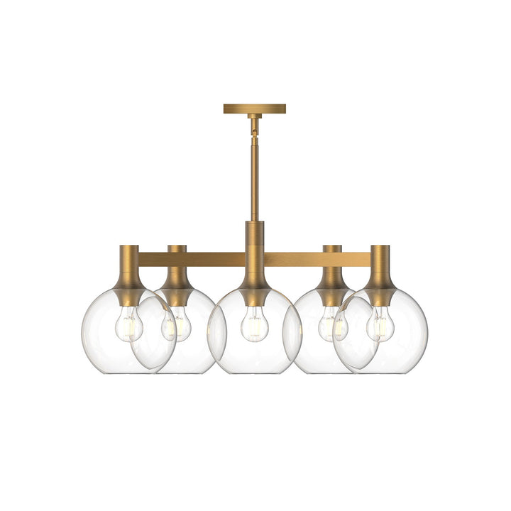 Alora Canada - CH506129AGCL - Five Light Chandelier - Castilla - Aged Gold/Clear Glass