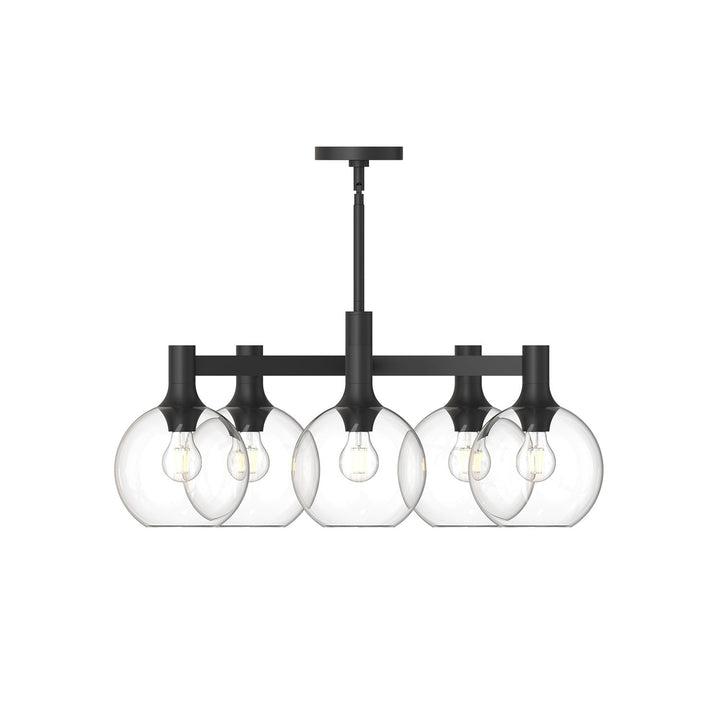 Alora Canada - CH506129MBCL - Five Light Chandelier - Castilla - Clear Glass/Matte Black