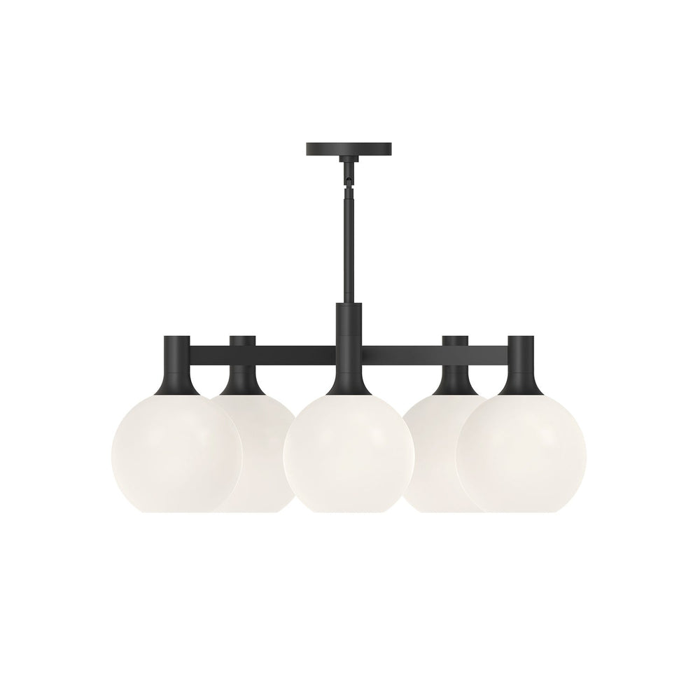 Alora Canada - CH506129MBOP - Five Light Chandelier - Castilla - Matte Black/Opal Matte Glass