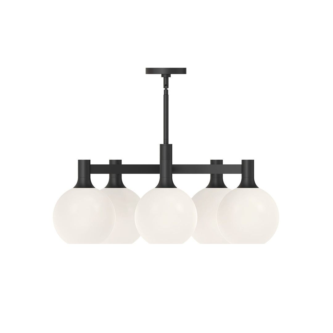 Alora Canada - CH506129MBOP - Five Light Chandelier - Castilla - Matte Black/Opal Matte Glass