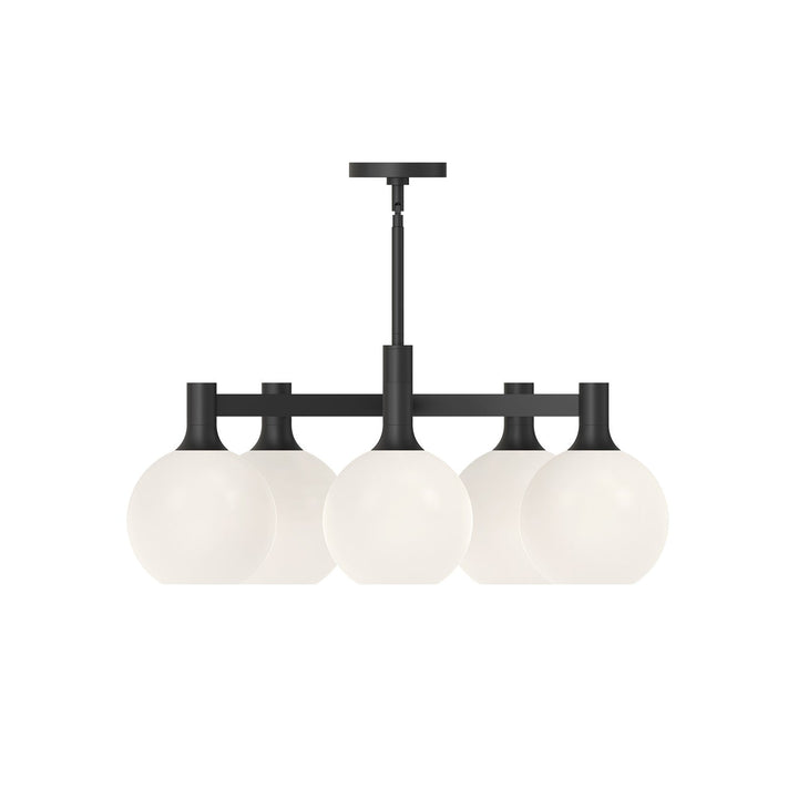 Alora Canada - CH506129MBOP - Five Light Chandelier - Castilla - Matte Black/Opal Matte Glass
