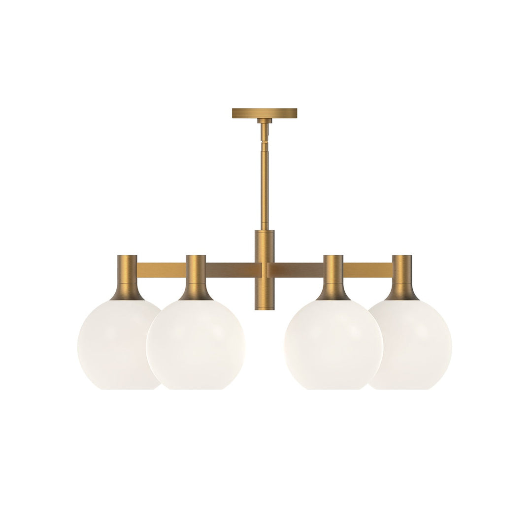 Alora Canada - CH506230AGOP - Six Light Chandelier - Castilla - Aged Gold/Opal Matte Glass
