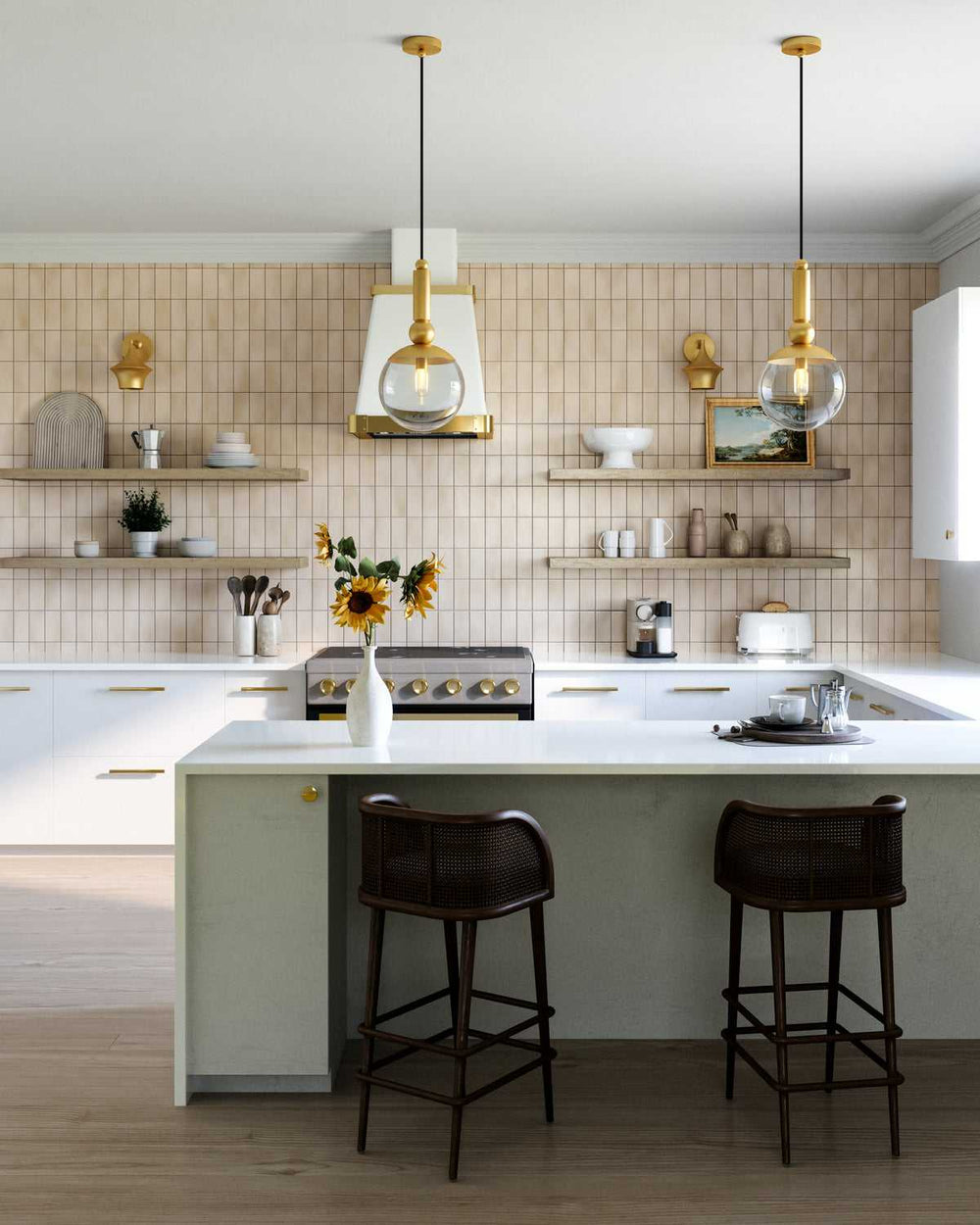 Alora Canada - PD560510BGCL - One Light Pendant - Delilah - Brushed Gold/Clear Glass