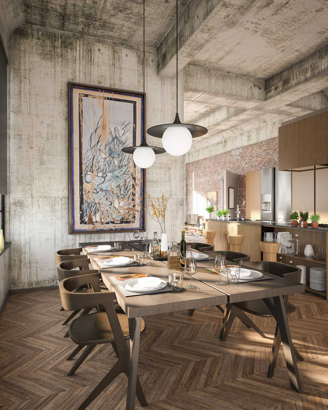 Alora Canada - PD525216MBOP - One Light Pendant - Fuji - Matte Black/Opal Matte Glass