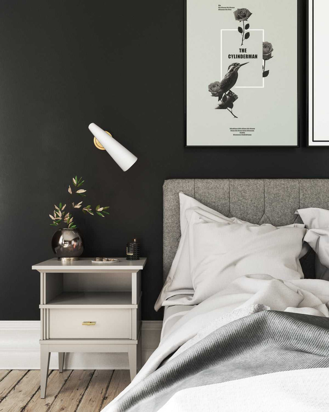 Alora Canada - WV572205WHAG - One Light Vanity - Gabriel - Aged Gold/White