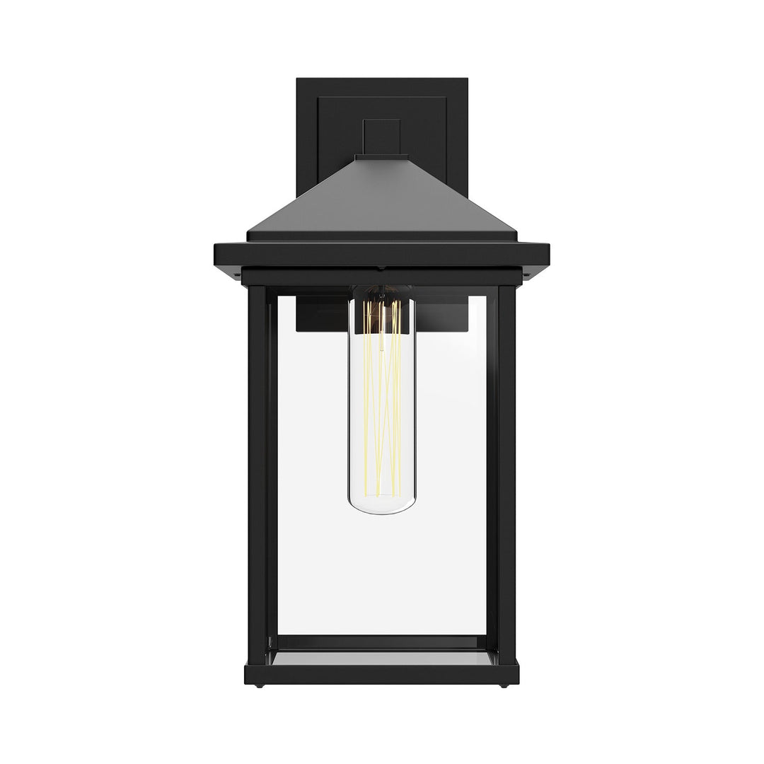 Alora Canada - EW552007BKCL - One Light Exterior Wall Mount - Larchmont - Clear Glass/Textured Black