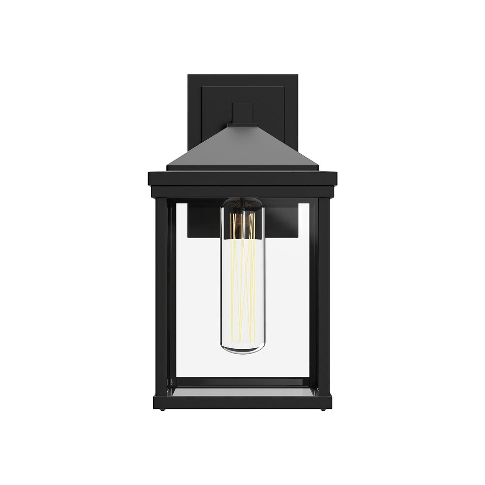 Alora Canada - EW552009BKCL - One Light Exterior Wall Mount - Larchmont - Clear Glass/Textured Black
