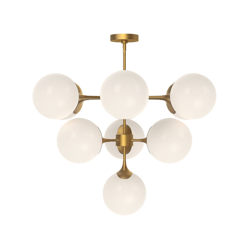 Alora Canada - CH505335AGOP - Ten Light Chandelier - Nouveau - Aged Gold/Opal Matte Glass