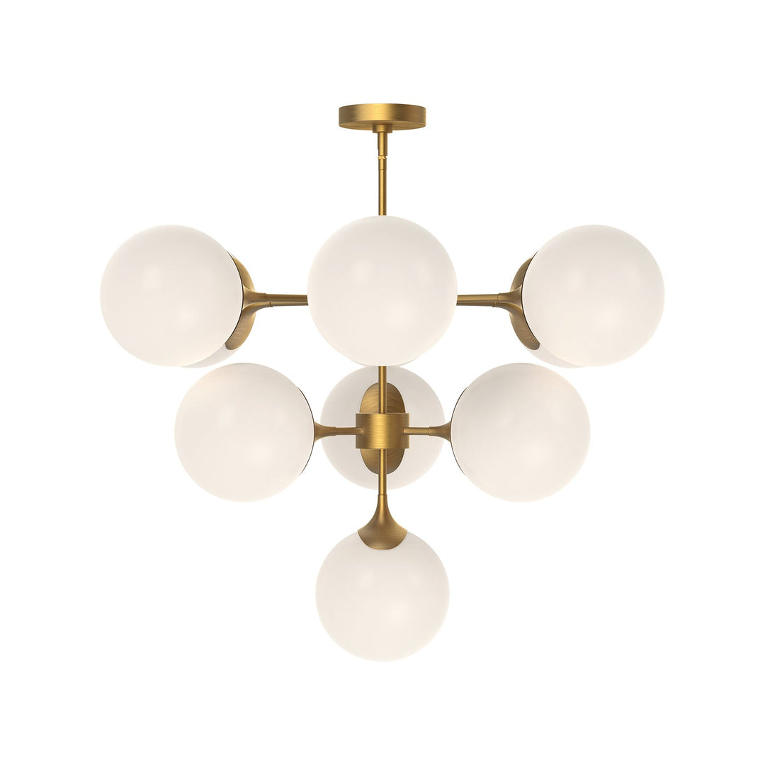 Alora Canada - CH505335AGOP - Ten Light Chandelier - Nouveau - Aged Gold/Opal Matte Glass