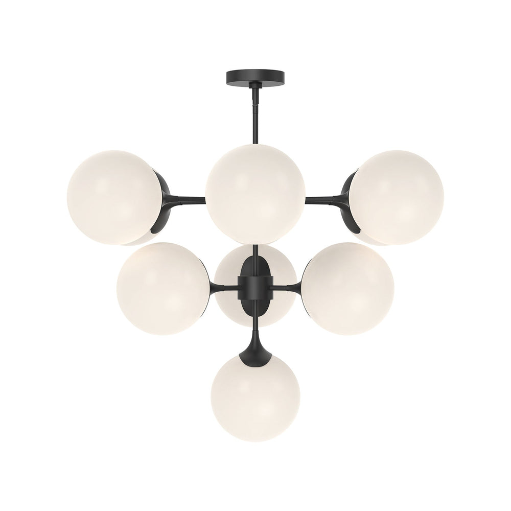 Alora Canada - CH505335MBOP - Ten Light Chandelier - Nouveau - Matte Black/Opal Matte Glass