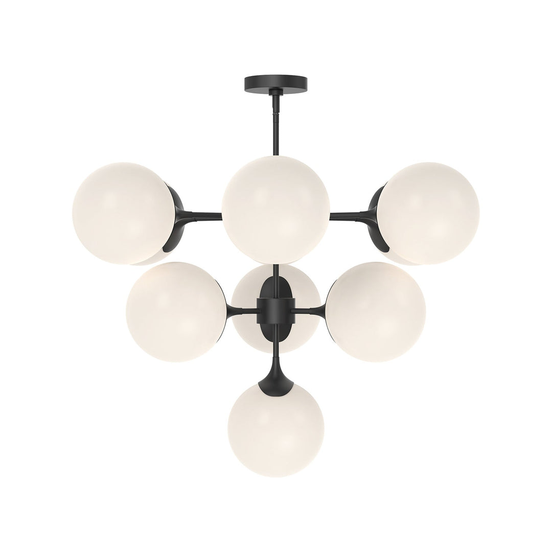 Alora Canada - CH505335MBOP - Ten Light Chandelier - Nouveau - Matte Black/Opal Matte Glass