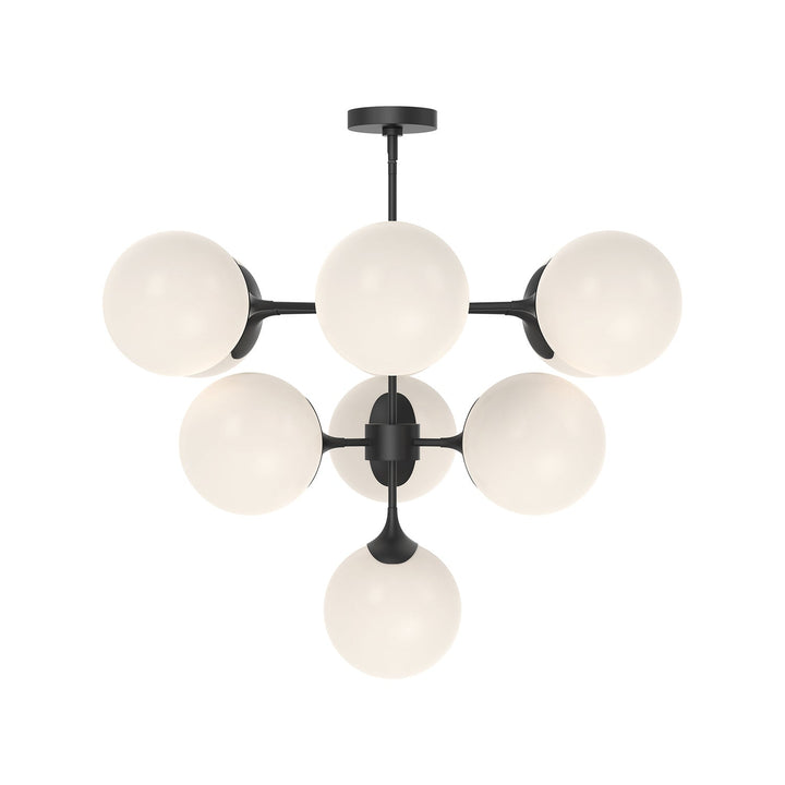 Alora Canada - CH505335MBOP - Ten Light Chandelier - Nouveau - Matte Black/Opal Matte Glass
