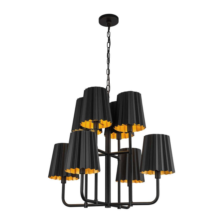 Alora Canada - CH528830MB - Eight Light Chandelier - Plisse - Matte Black