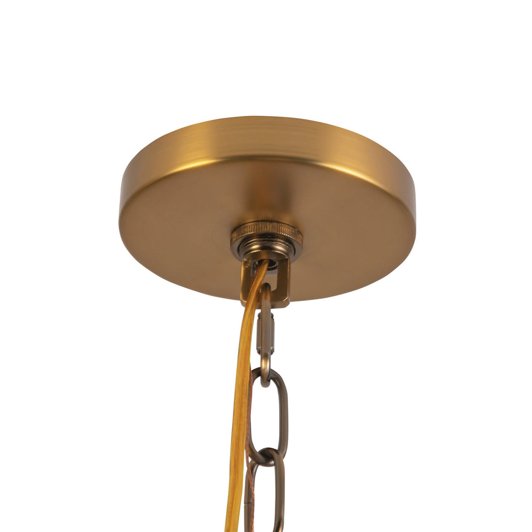 Alora Canada - CH628423AGOP - Four Light Chandelier - Plisse - Aged Gold/Opal Matte Glass