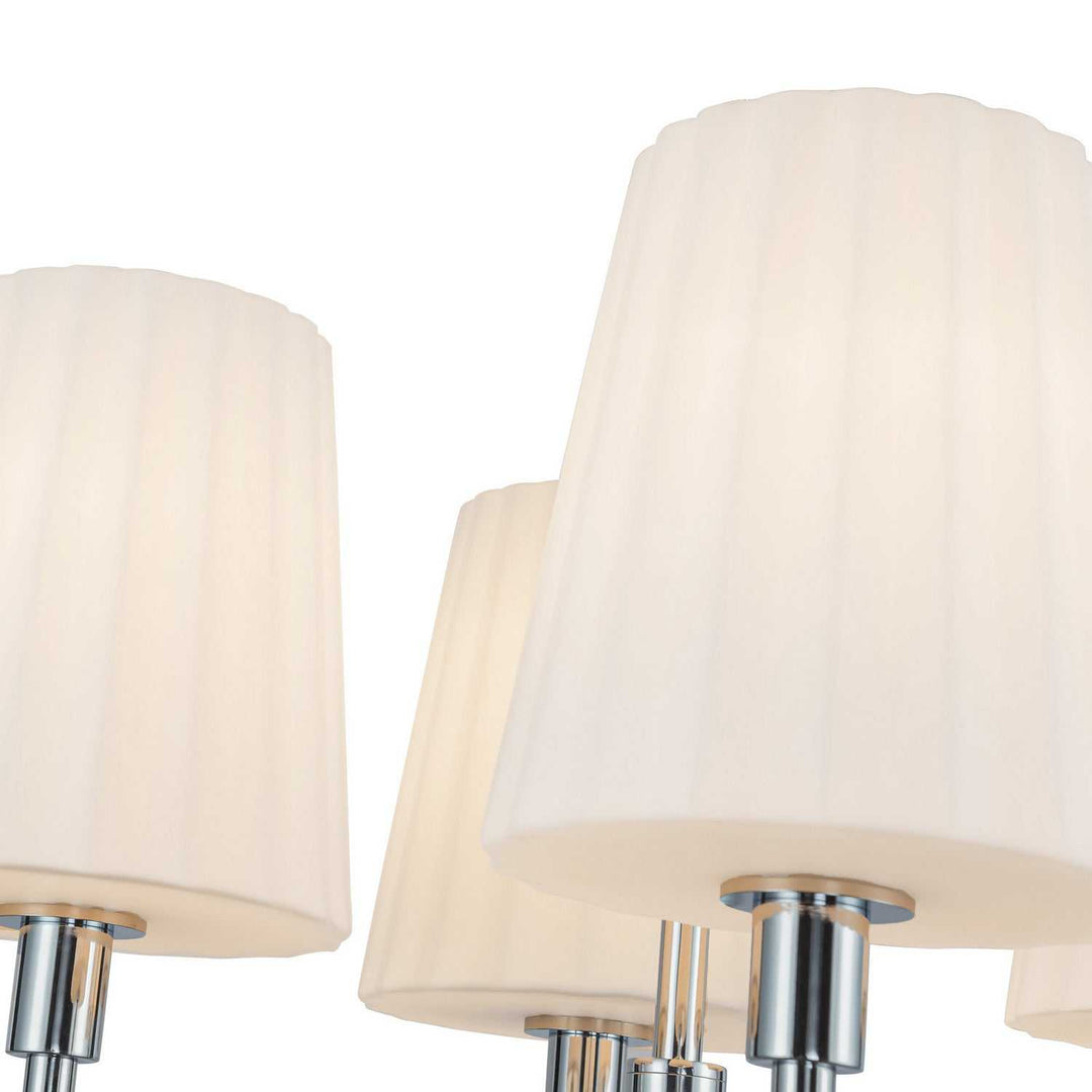 Alora Canada - CH628423CHOP - Four Light Chandelier - Plisse - Chrome/Opal Matte Glass