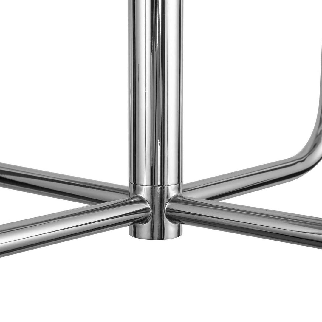 Alora Canada - CH628423CHOP - Four Light Chandelier - Plisse - Chrome/Opal Matte Glass