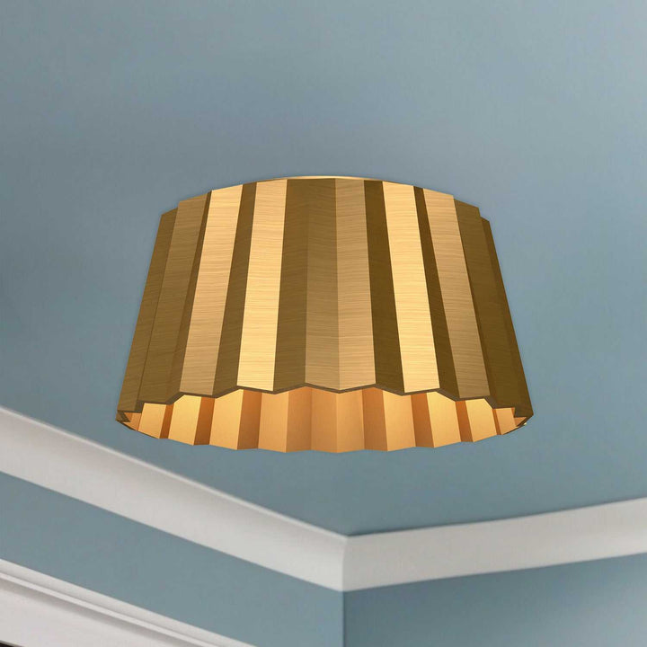 Alora Canada - FM528514AG - Two Light Flush Mount - Plisse - Aged Gold