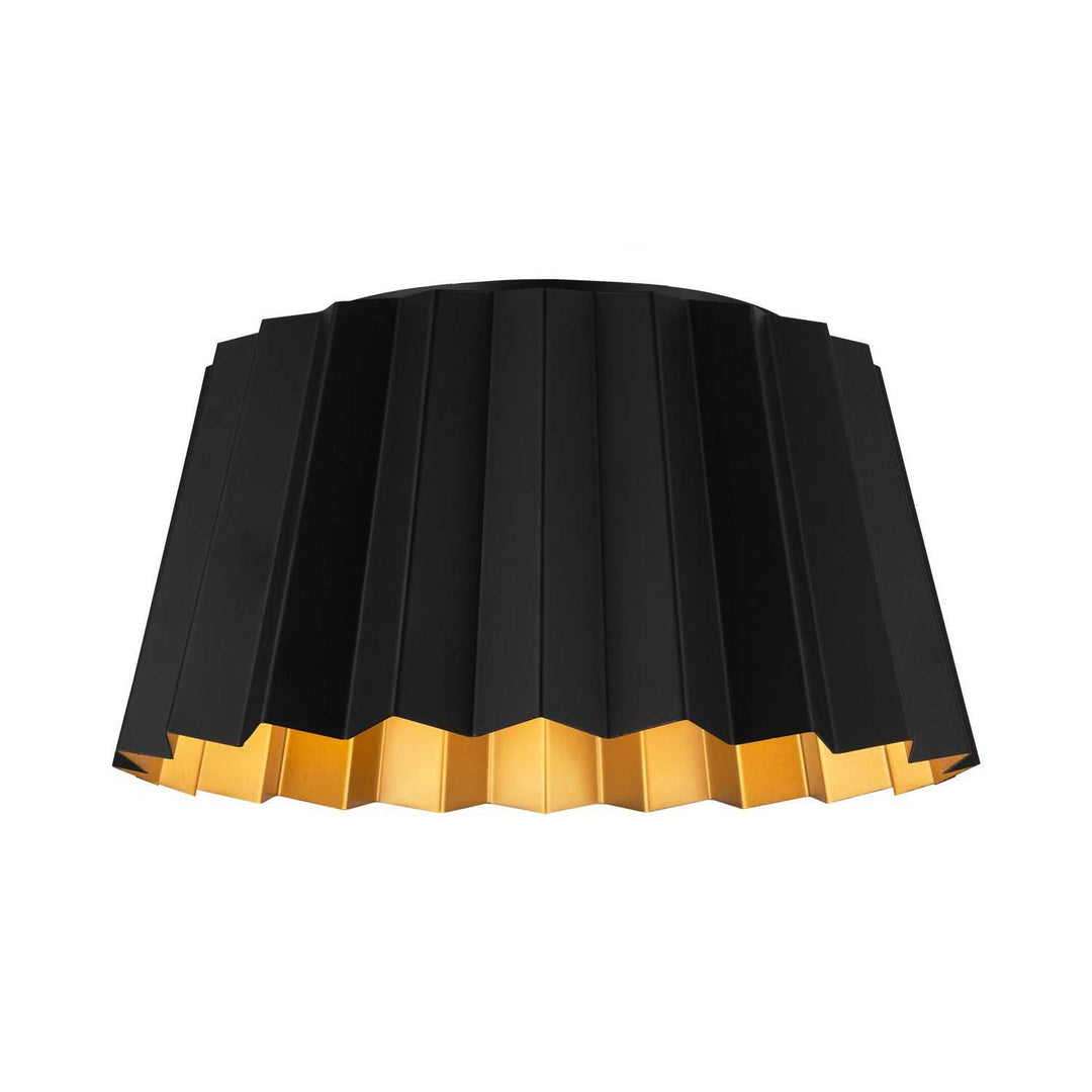 Alora Canada - FM528514MB - Two Light Flush Mount - Plisse - Matte Black