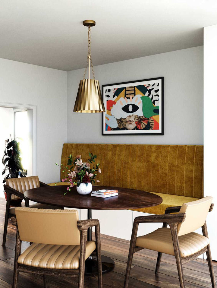 Alora Canada - PD528116AG - One Light Pendant - Plisse - Aged Gold