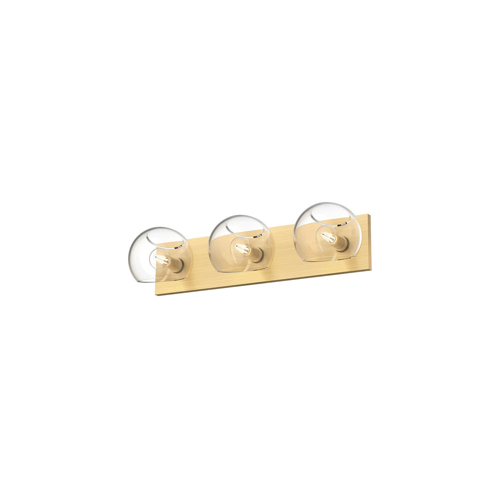 Alora Canada - VL548322BGCL - Three Light Bathroom Fixtures - Willow - Brushed Gold/Clear Glass