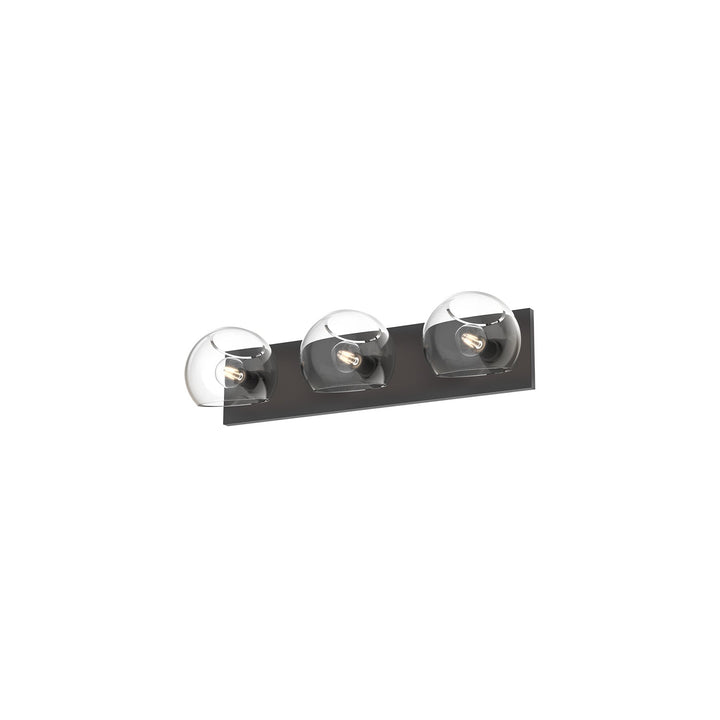 Alora Canada - VL548322MBCL - Three Light Bathroom Fixtures - Willow - Clear Glass/Matte Black