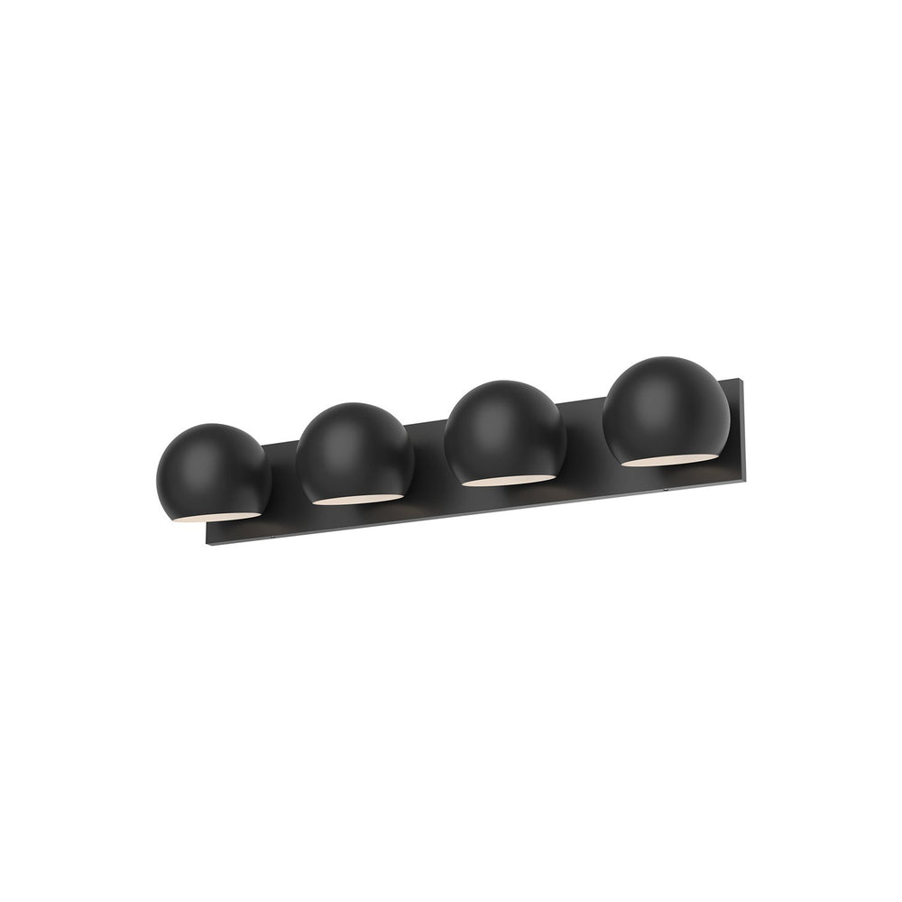 Willow Four Light Bathroom Fixtures in Matte Black Alora Canada